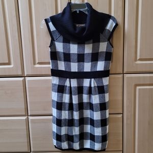 JJ Always Sweater Dress Knit Black White Size Small